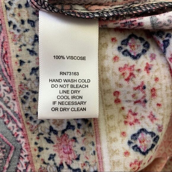 Cupio pink and orange boho print festival dress size small - Picture 5 of 5